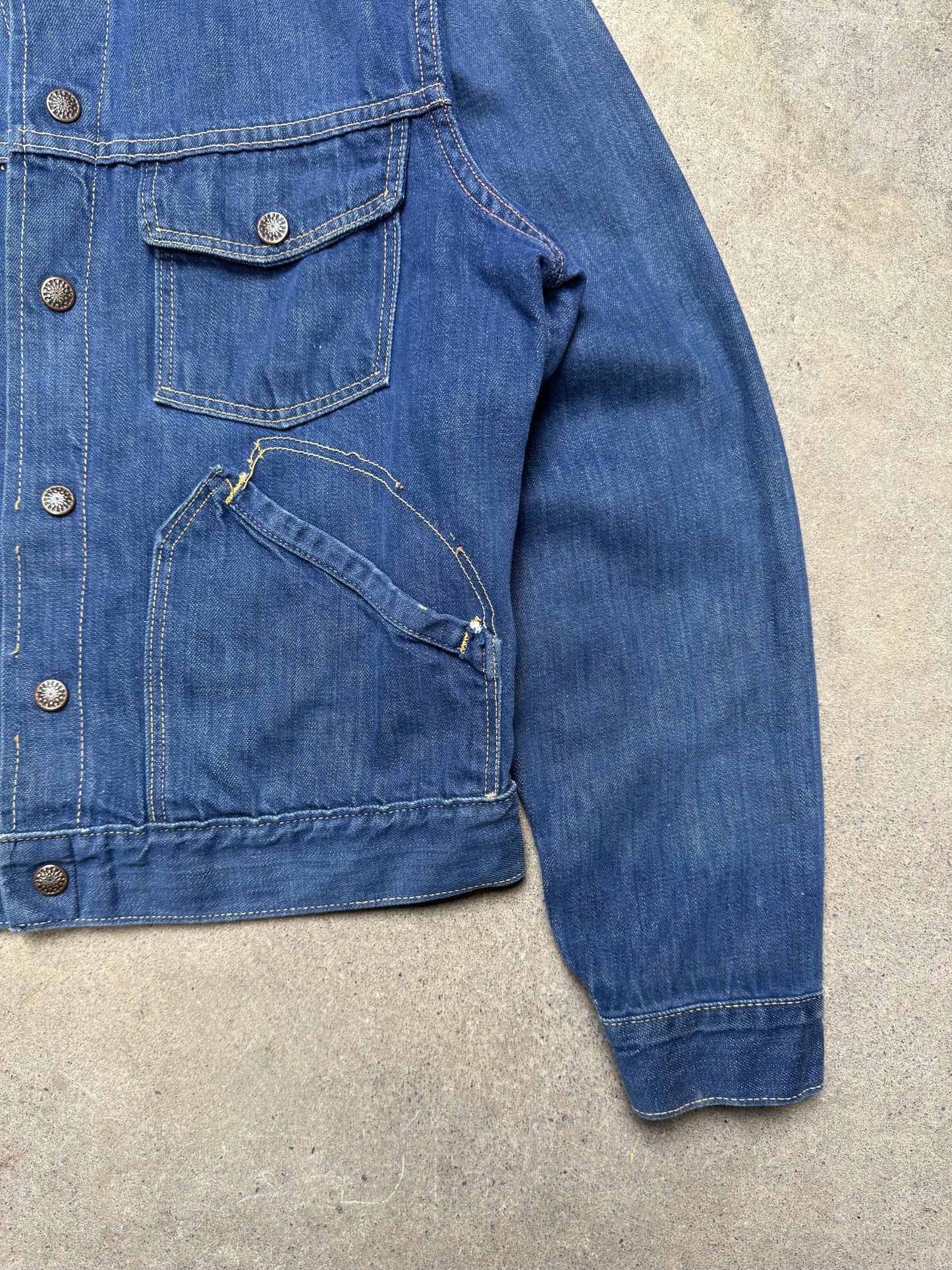 1970S - BAR C DENIM TRUCKER JACKET