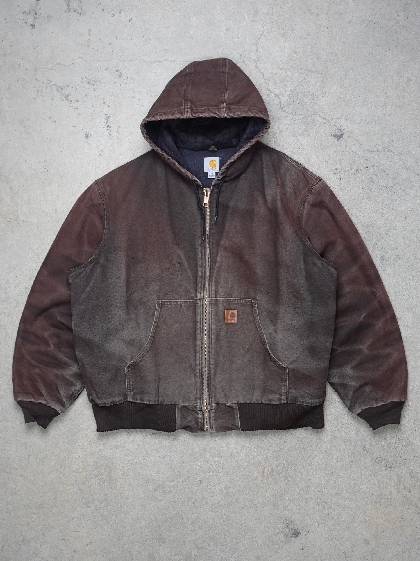 2000S - BROWN DUCK CANVAS HOODED CARHARTT JACKET