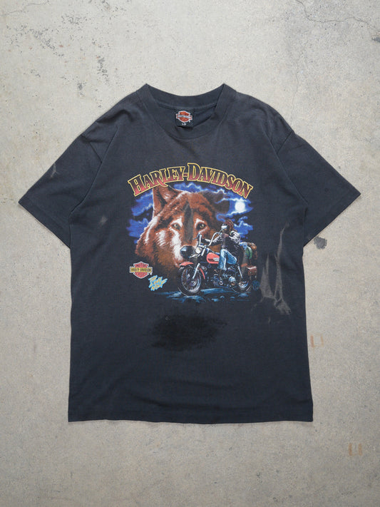 Harley-Davidson Harley-Davidson Wolf and Motorcycle Graphic T-Shirt (L)