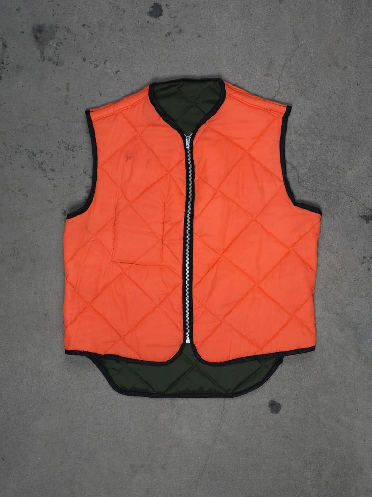 1980S - QUILTED REVERSIBLE HUNTING VEST