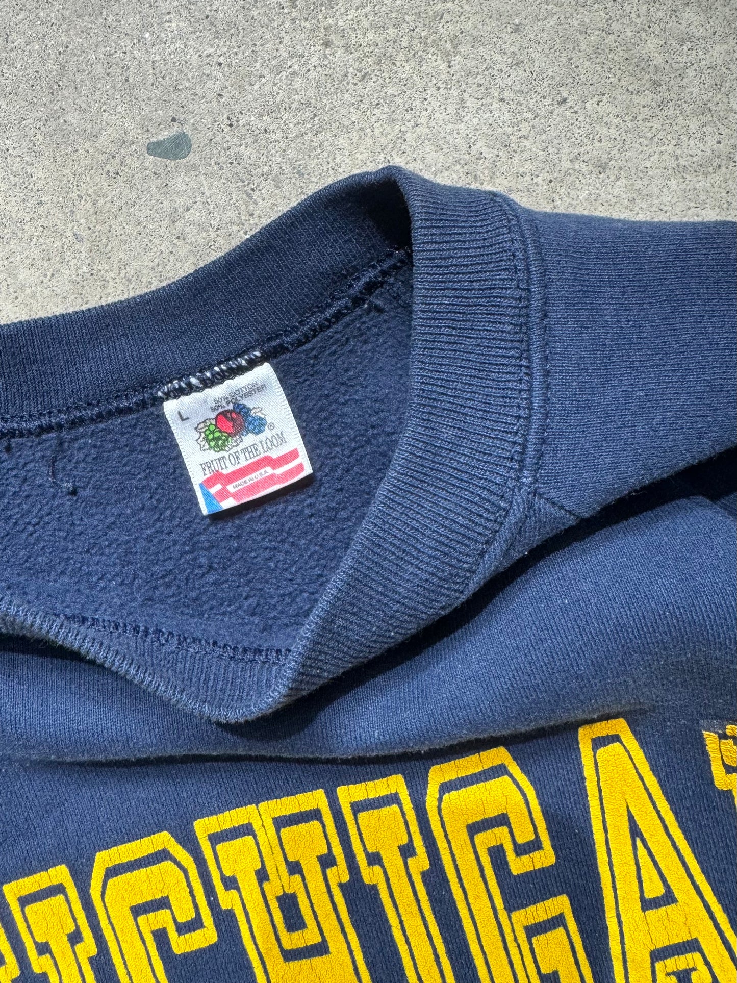 1990S - MICHIGAN FROOT OF THE LOOM CREWNECK SWEATSHIRT