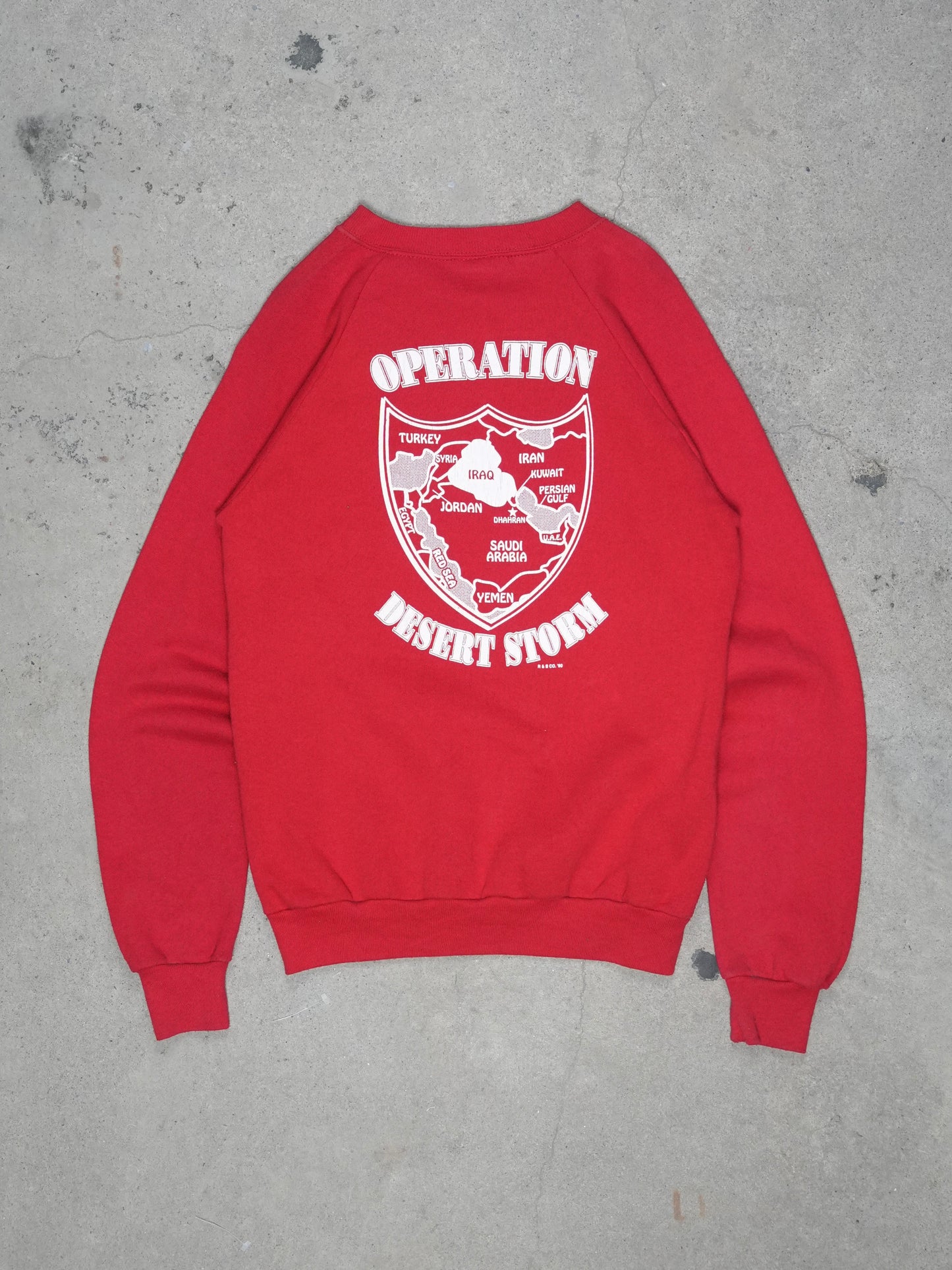 1990 - "SUPPORT OUR TROOPS" CREWNECK SWEATSHIRT