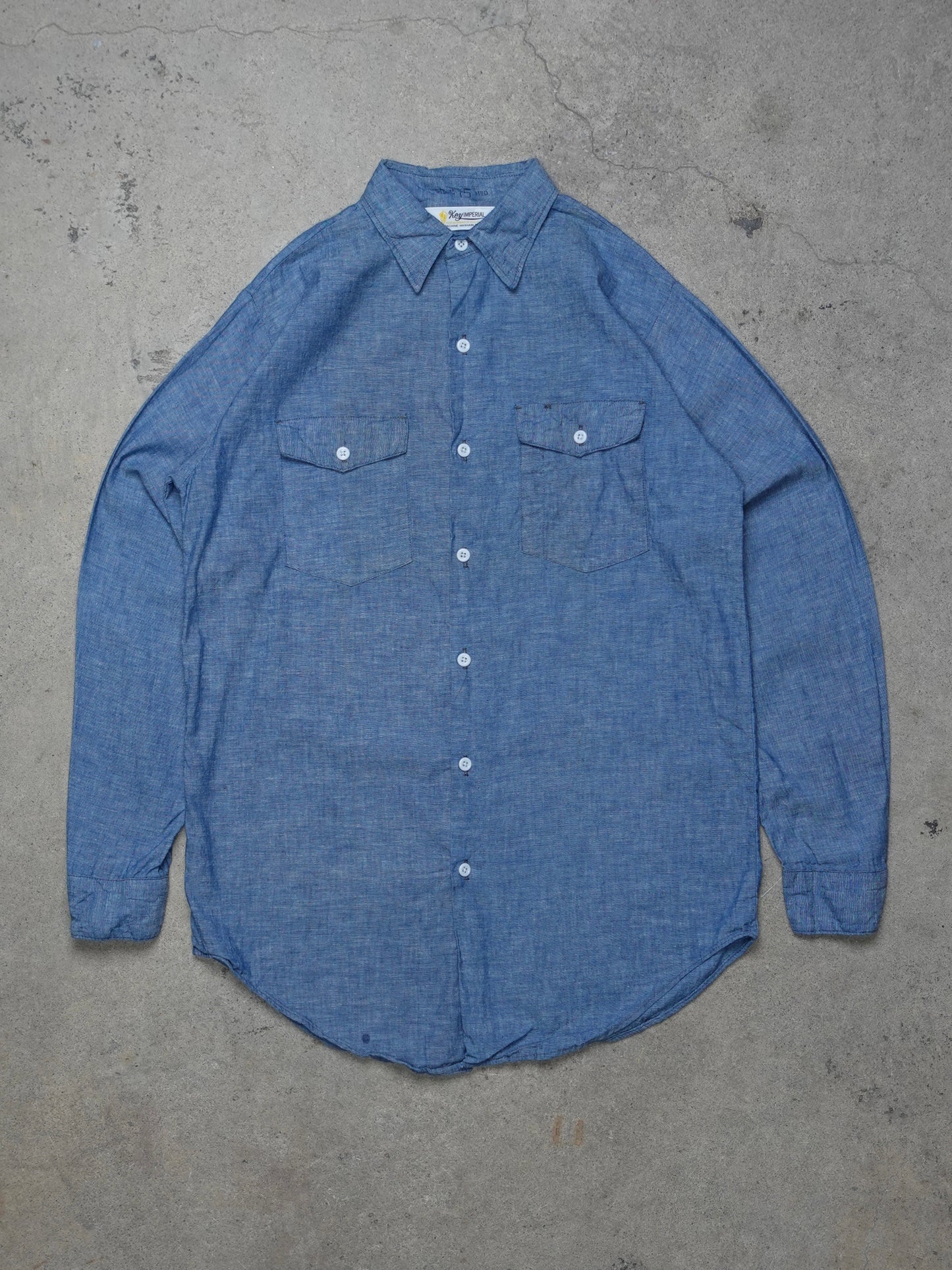 1970S/80S - KEY IMPERIAL CHAMBRAY SHIRT