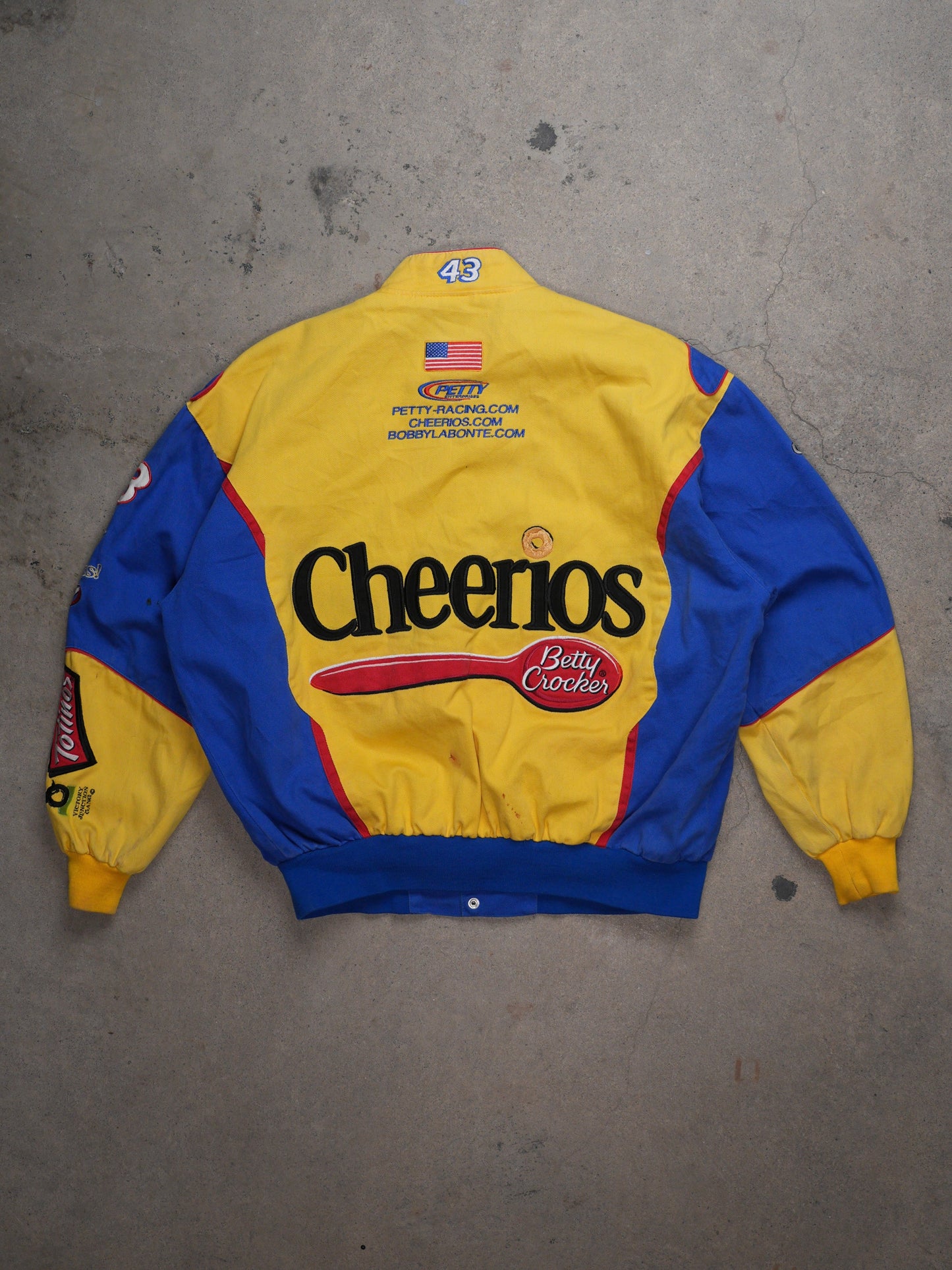 1990S/2000S - CHEERIOS JH DESIGNS NASCAR ADVERTISING JACKET