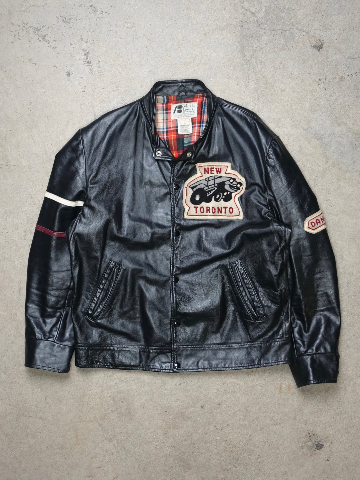 1980S - TORONTO AUTO MECHANIC LEATHER JACKET