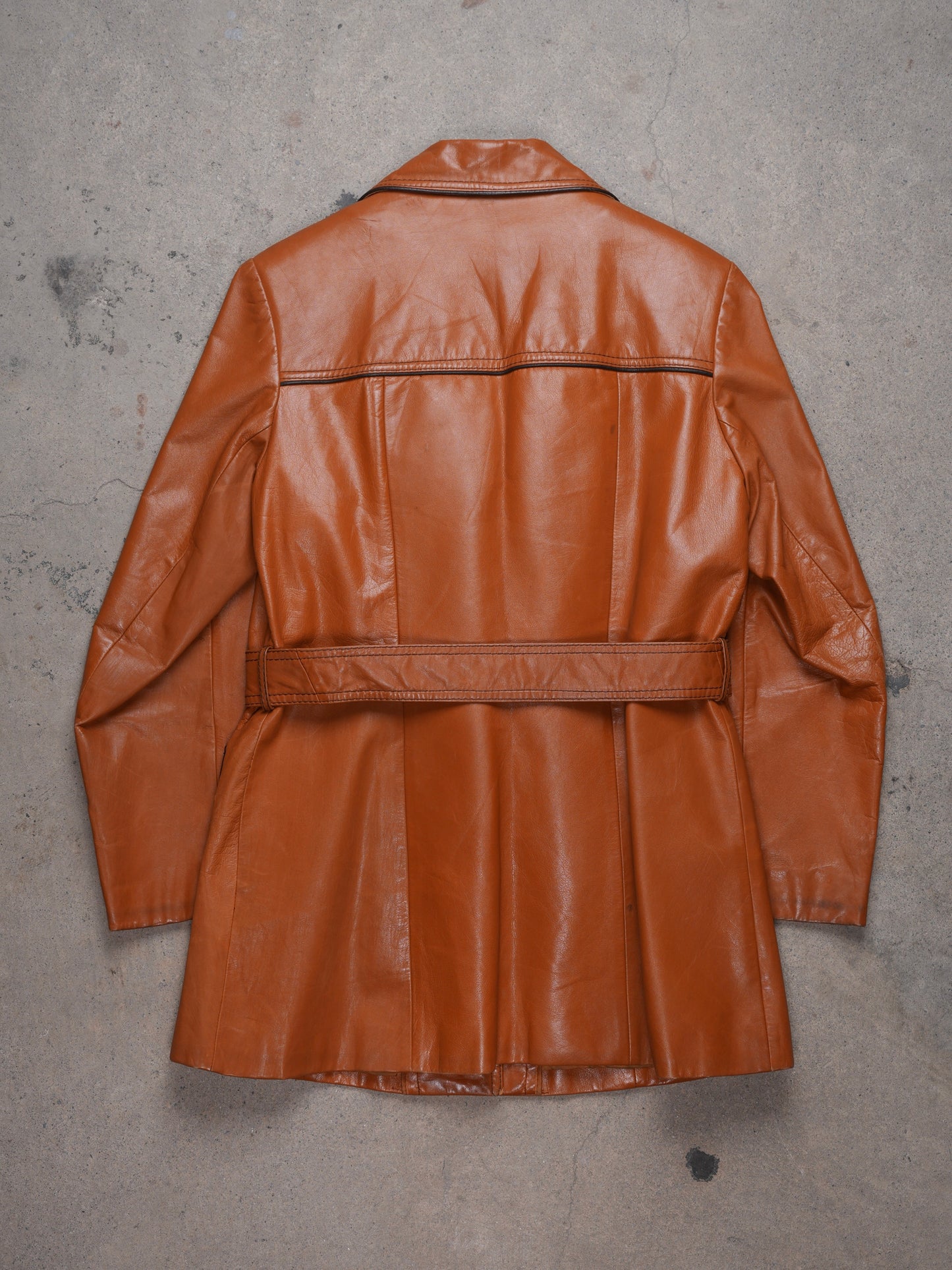 1970S - LADIES LEATHER COAT