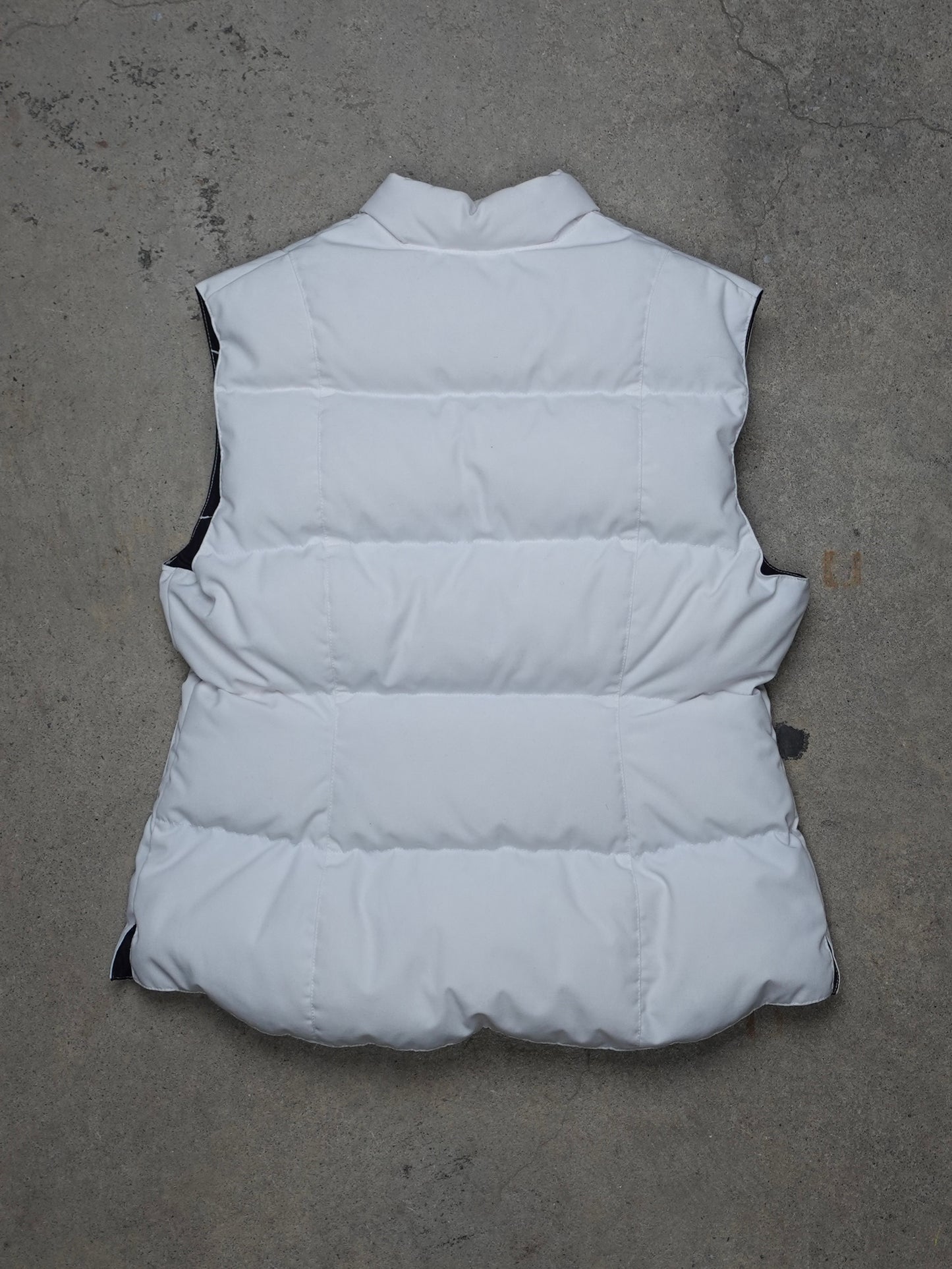 CANADA GOOSE WHITE DOWN LINED QUILTED VEST