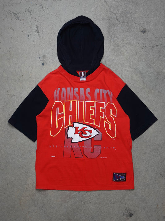 1992 - KANSAS CITY CHEIFS HOODED T-SHIRT