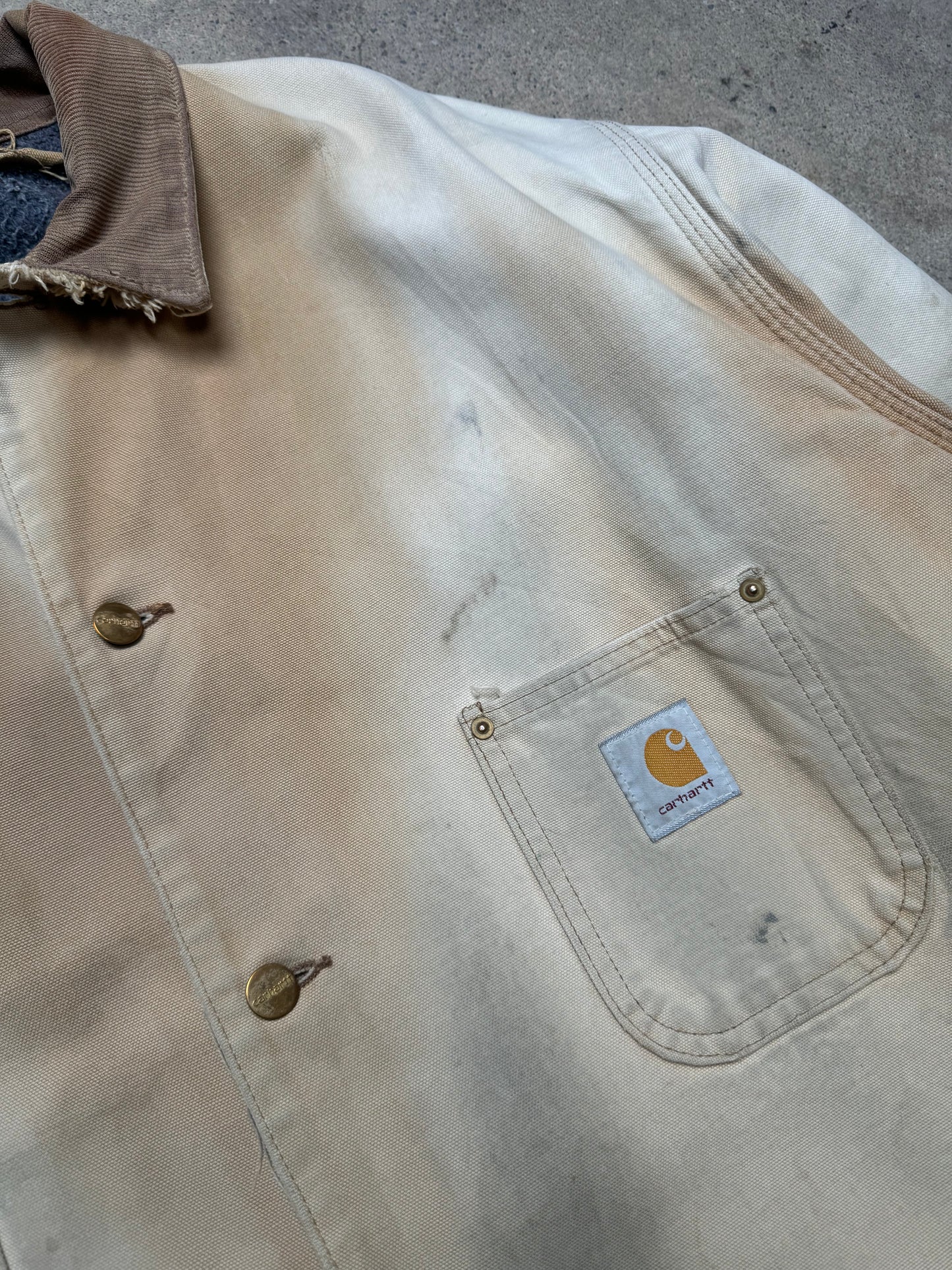 1980S/90S - CARHARTT DUCK CANVAS BLANKET LINED CHORE JACKET