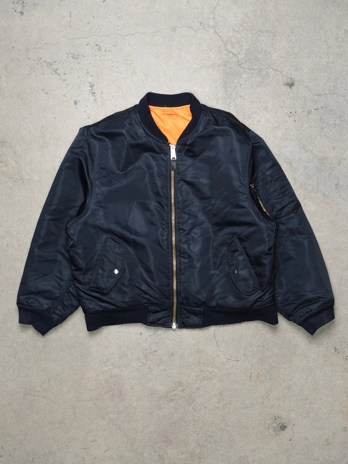 1990S - ALPHA INDUSTRYS USAF REVERSIBLE BOMBER JACKET