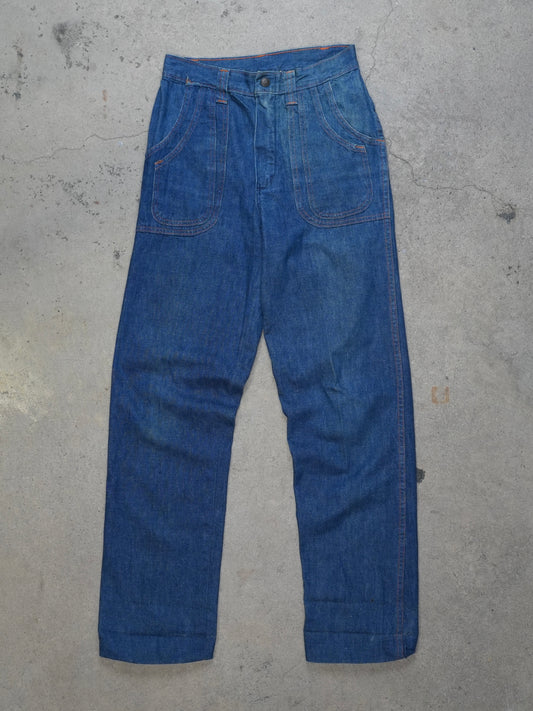 1970S - DENIM DOUBLE POCKET JEANS