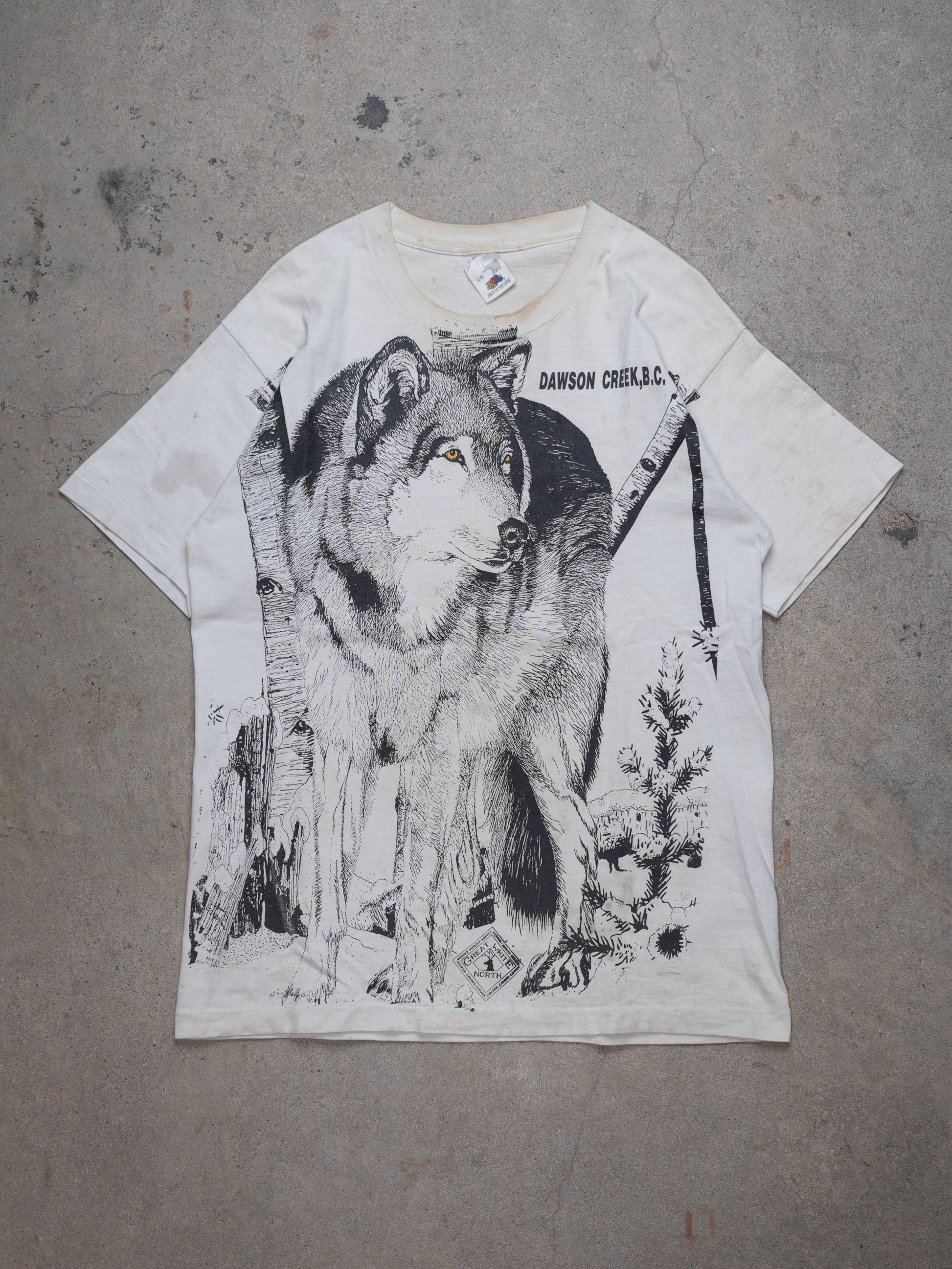 Damon Creek 1990S - Dawson Creek Wolf Graphic Tee (M)