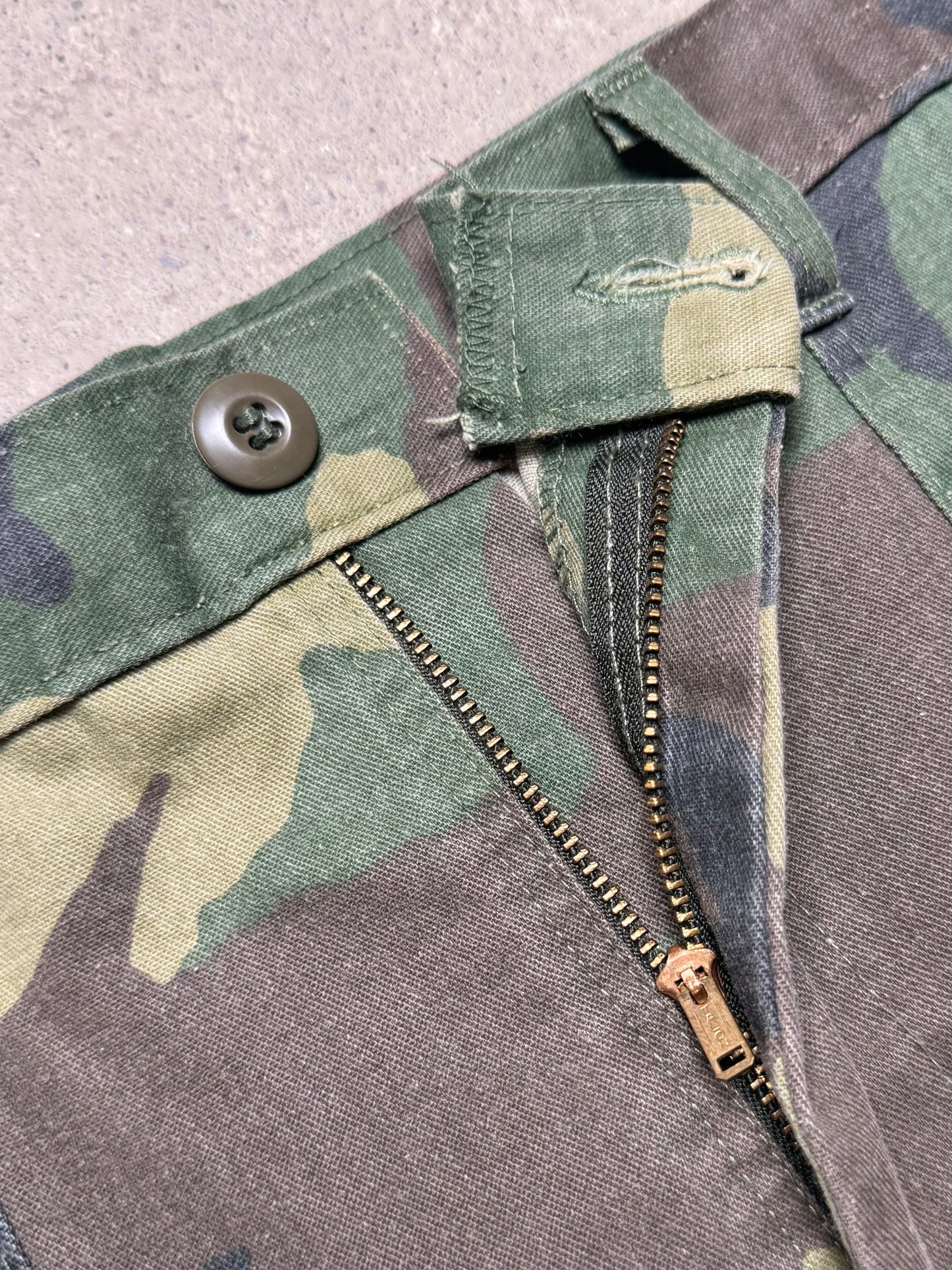 1970S - WOODLAND CAMO BAKER POCKET UTILITY TROUSERS