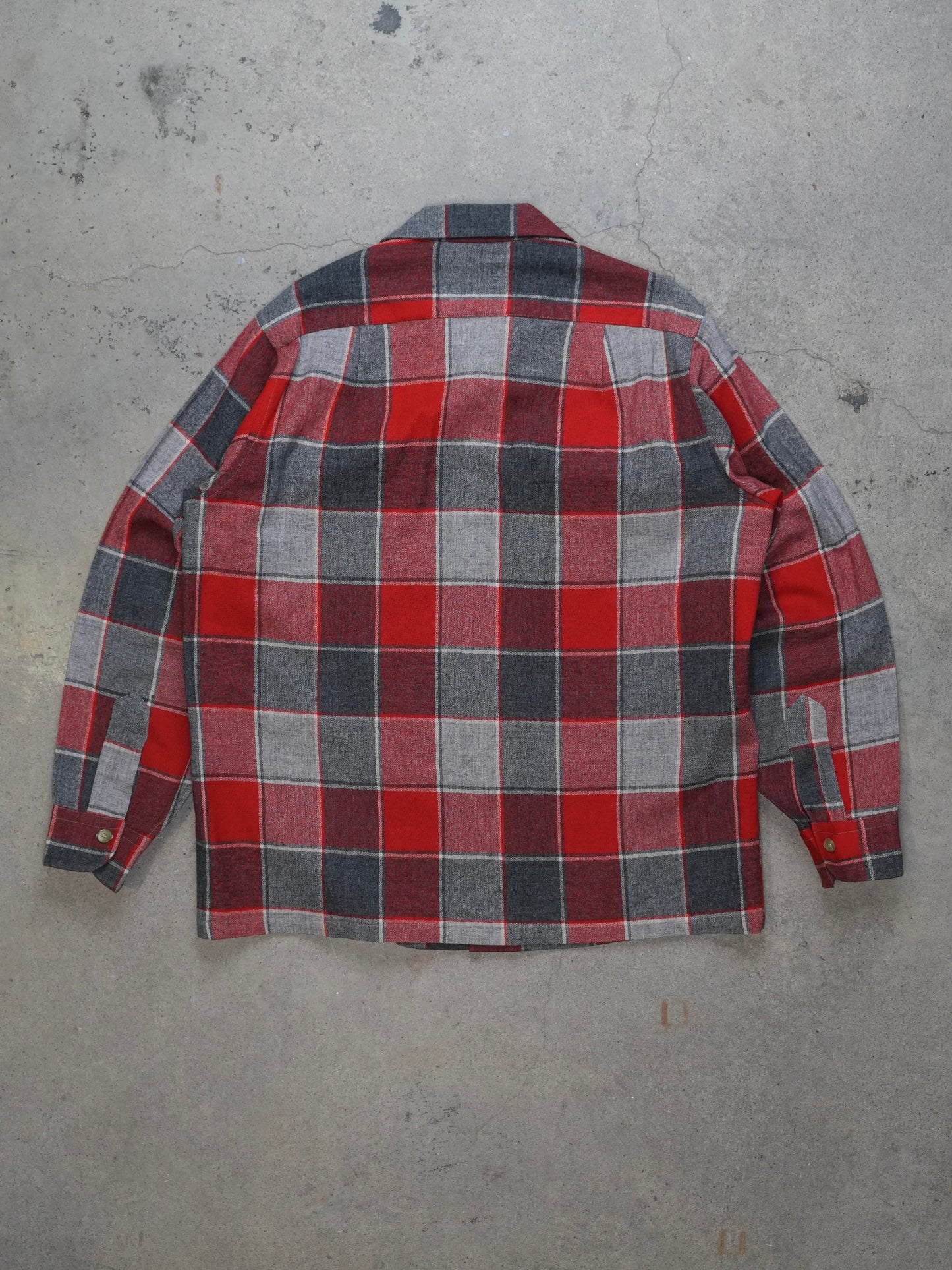 1950S - PENDLETON PLAID LOOP COLAR SHIRT