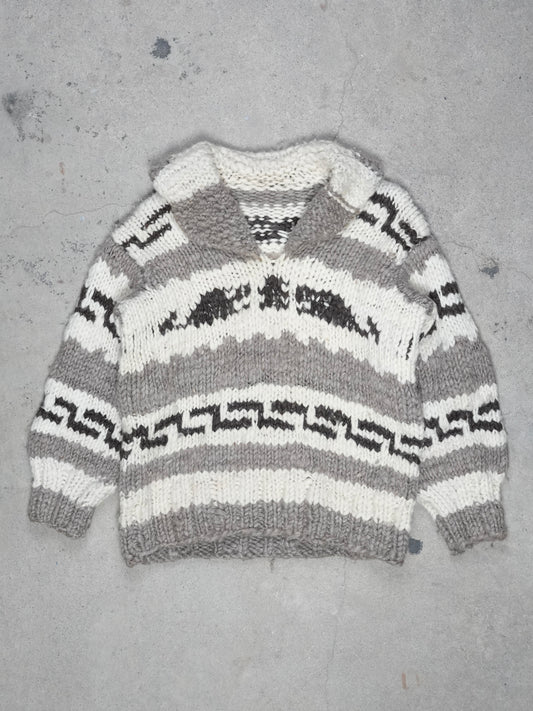 1980S - HAND KNIT COWICHAN SWEATER