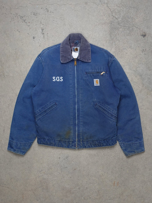 1990S - CARHART PETROL BLUE DETROIT JACKET