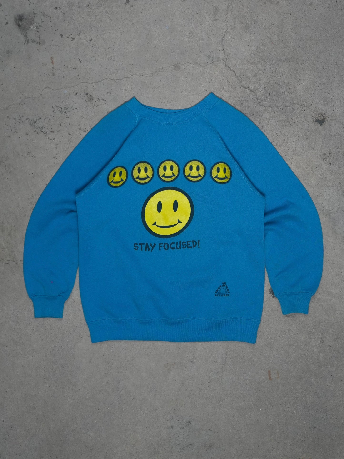 1980S/90S - "SMILEY FACE" CREWNECK SWEATSHIRT