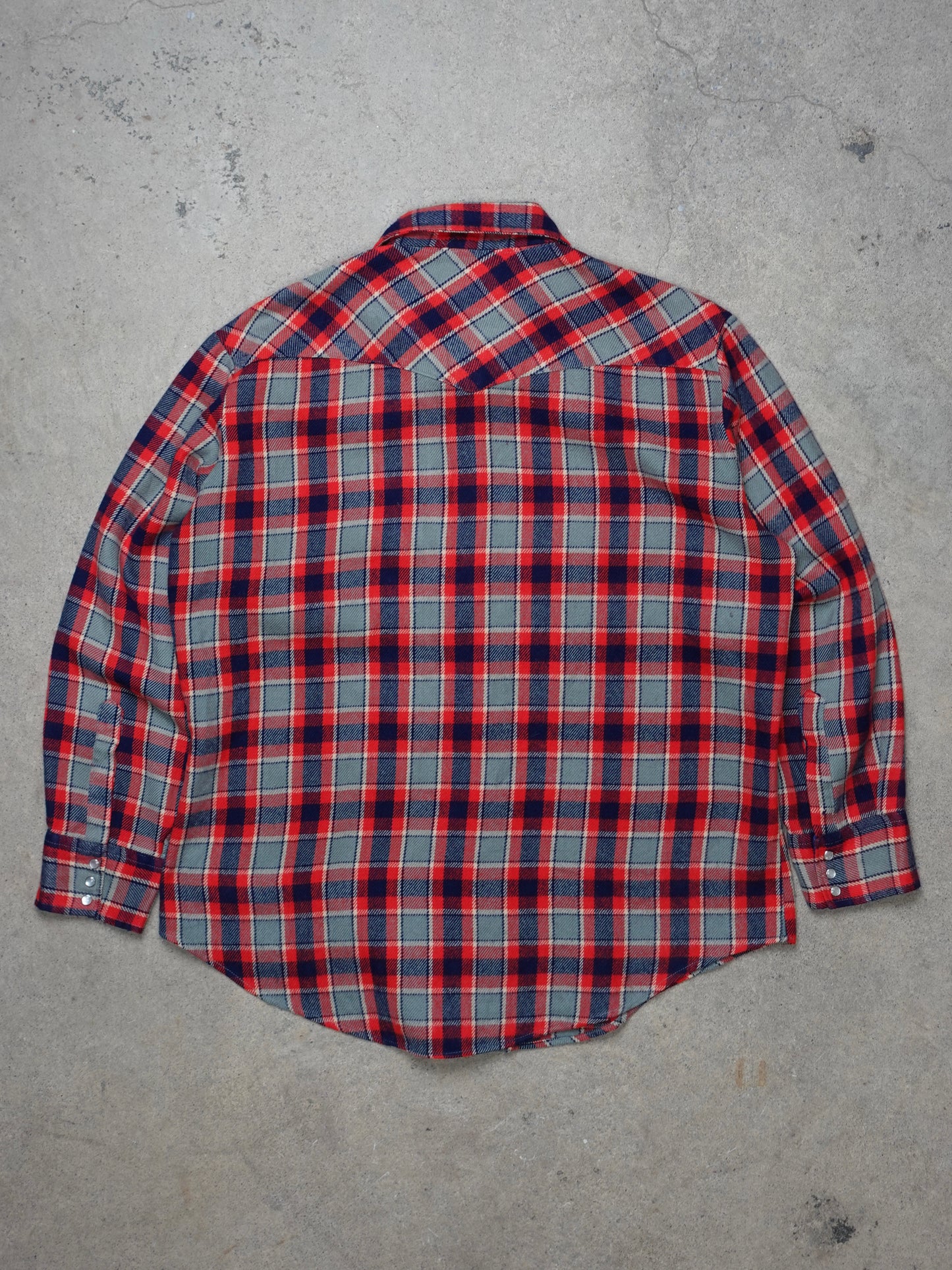 1980S - SEARS PLAID FLANNEL SHIRT