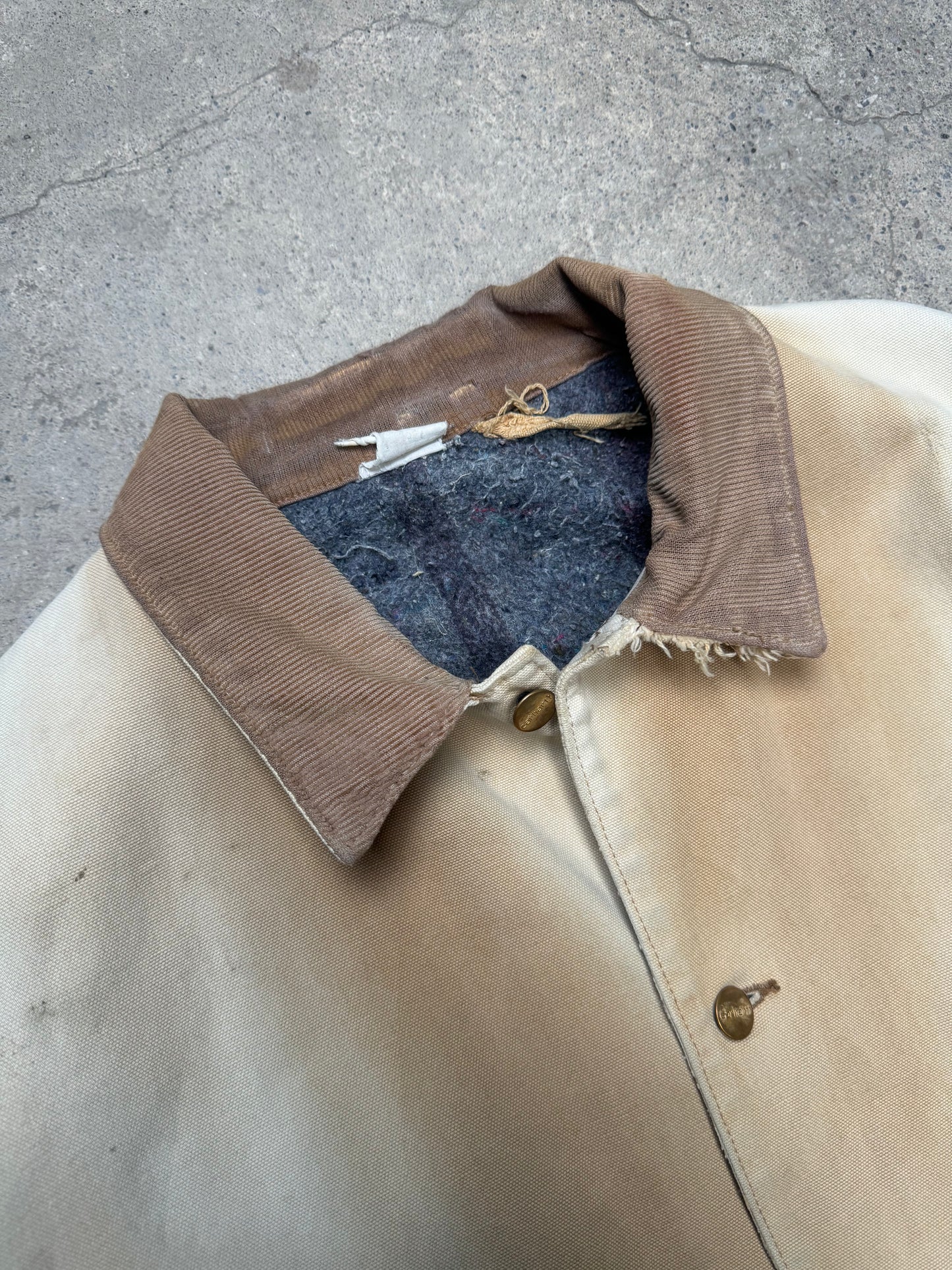 1980S/90S - CARHARTT DUCK CANVAS BLANKET LINED CHORE JACKET