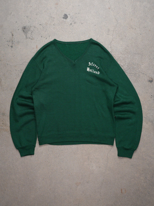 1970S - "AFRENT HOLLAND" COLLEGIATE V NECK SWEATER