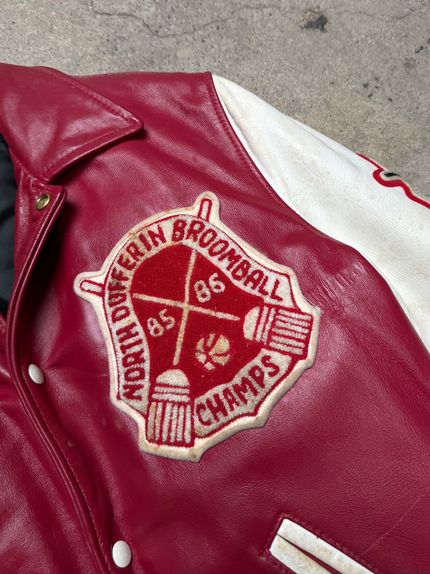 1980S - DUFFERIN BROOMBALL VARSITY JACKET