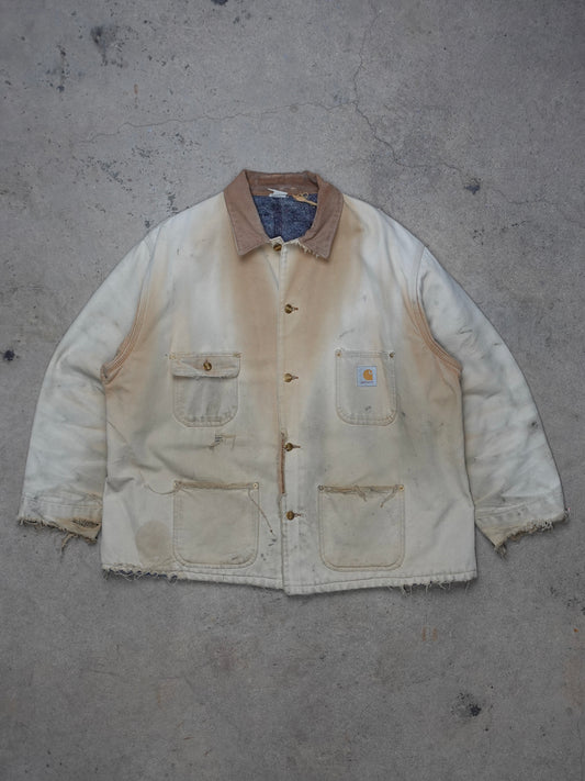 1980S/90S - CARHARTT DUCK CANVAS BLANKET LINED CHORE JACKET