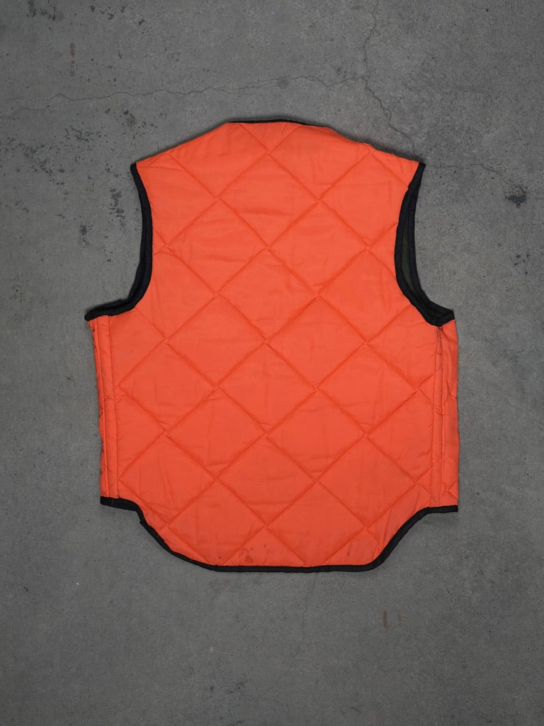 1980S - QUILTED REVERSIBLE HUNTING VEST