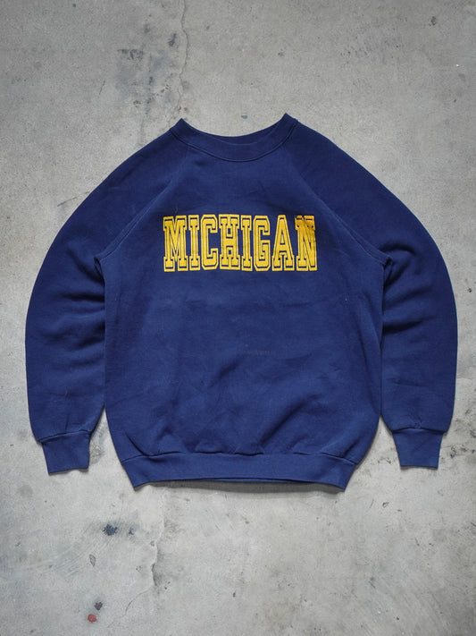 1990S - MICHIGAN FROOT OF THE LOOM CREWNECK SWEATSHIRT