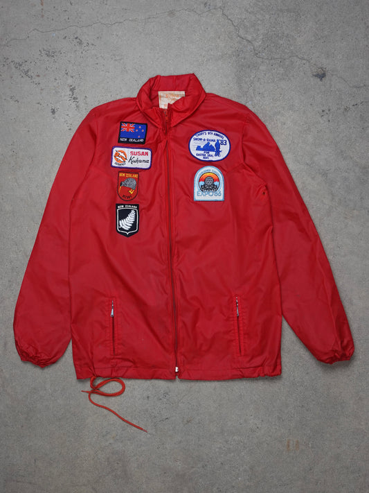 1980S - SOUVINEER WARMUP/WINDBREAKER WITH PATCHS