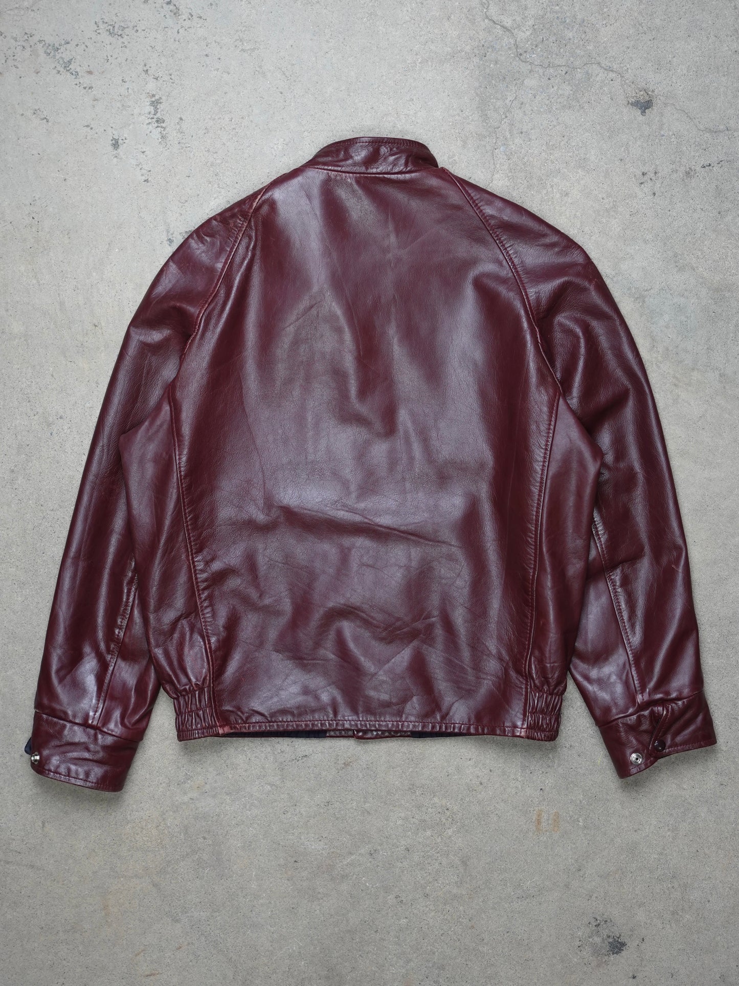 1980S - HANGOVER HOCKEY CLUB LEATHER JACKET