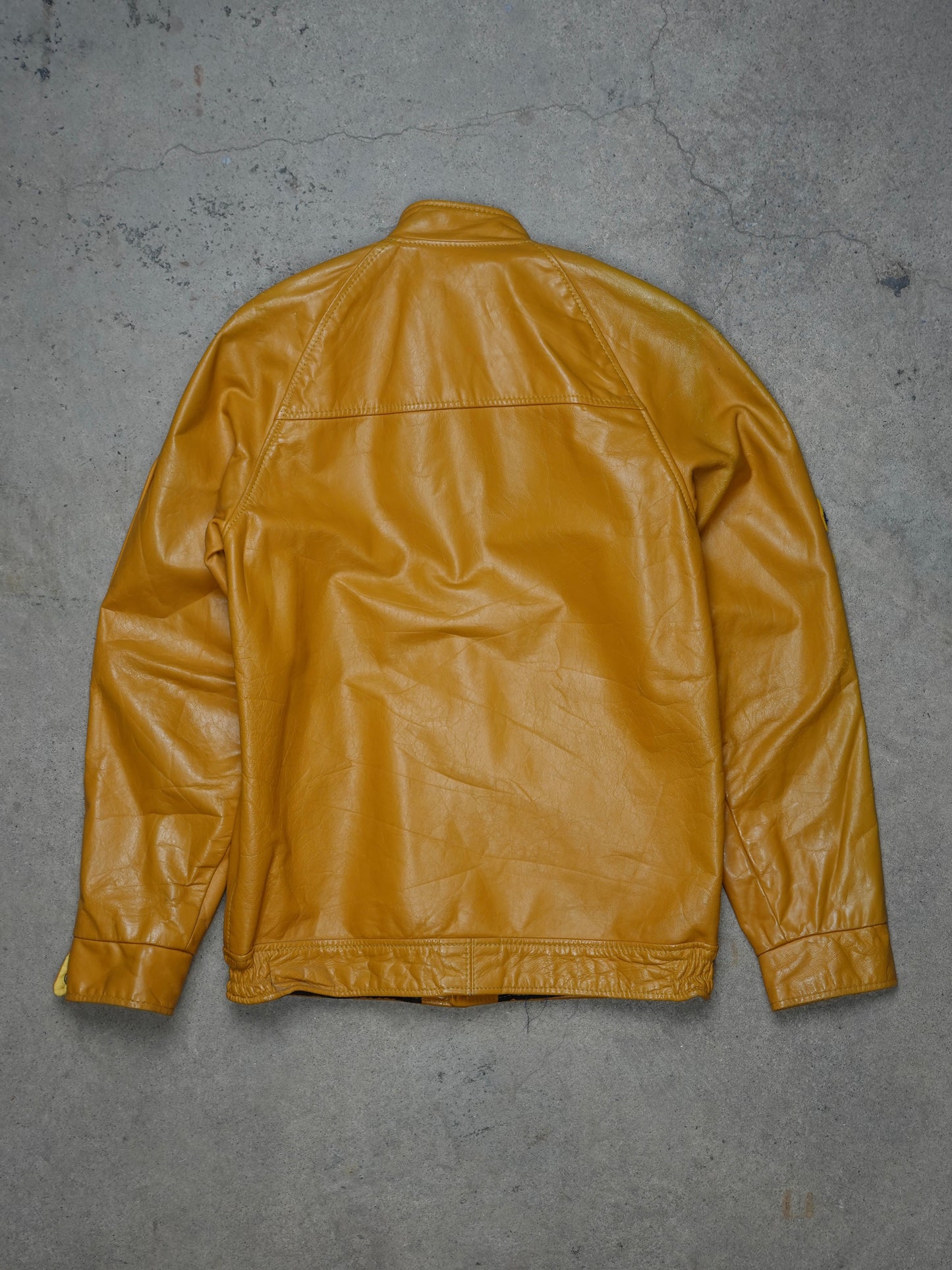 1970S - "TEAM ROYAL BANK" LEATHER LETTERMAN JACKET