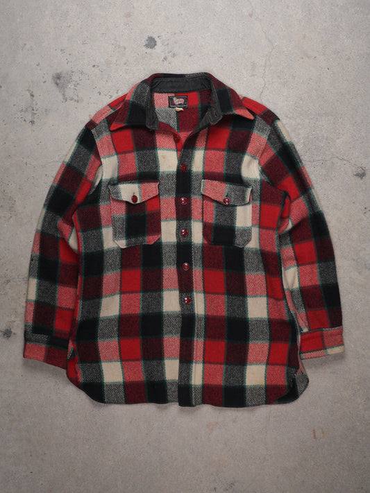 1950S - WOOLICH HEAVY WOOL PLAID SHIRT