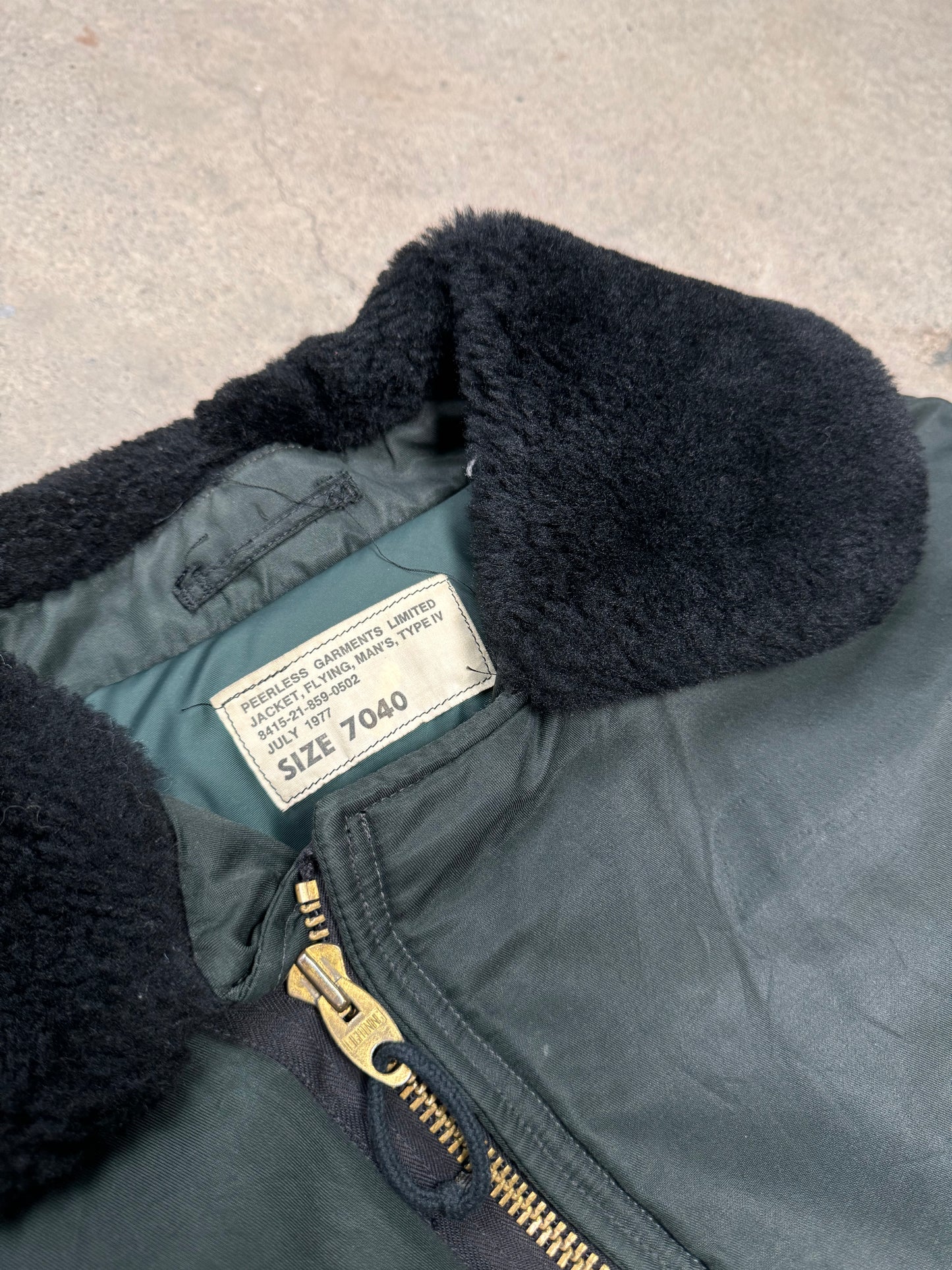 1970S - PEERLESS GARMENTS TYPE IV FLIGHT JACKET