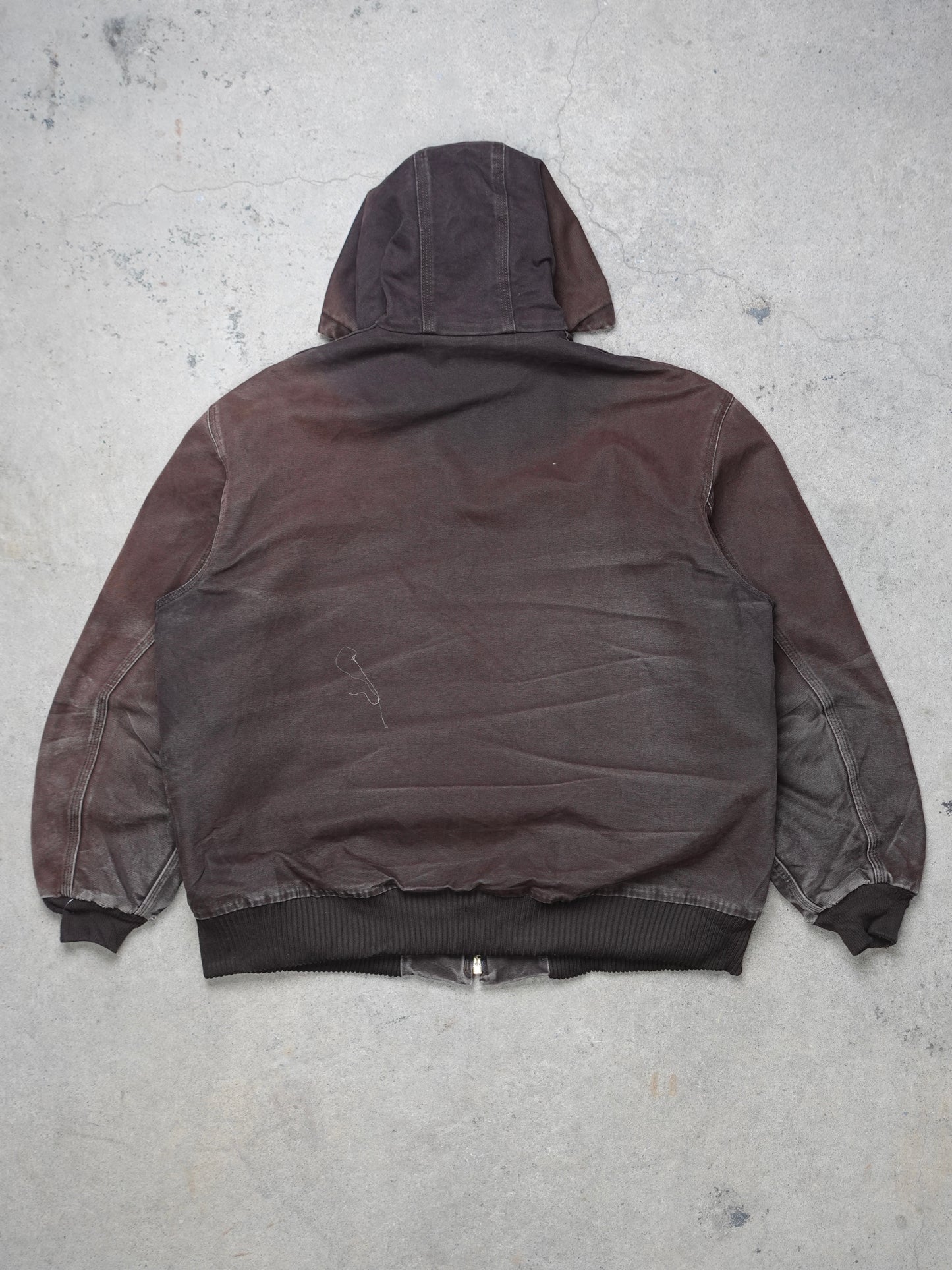 2000S - BROWN DUCK CANVAS HOODED CARHARTT JACKET