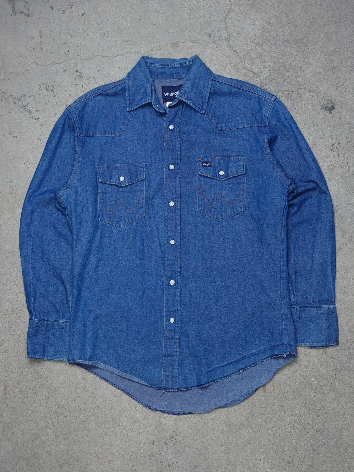 2000S - WRANGLER DENIM PEARL SNAP BUTTON UP