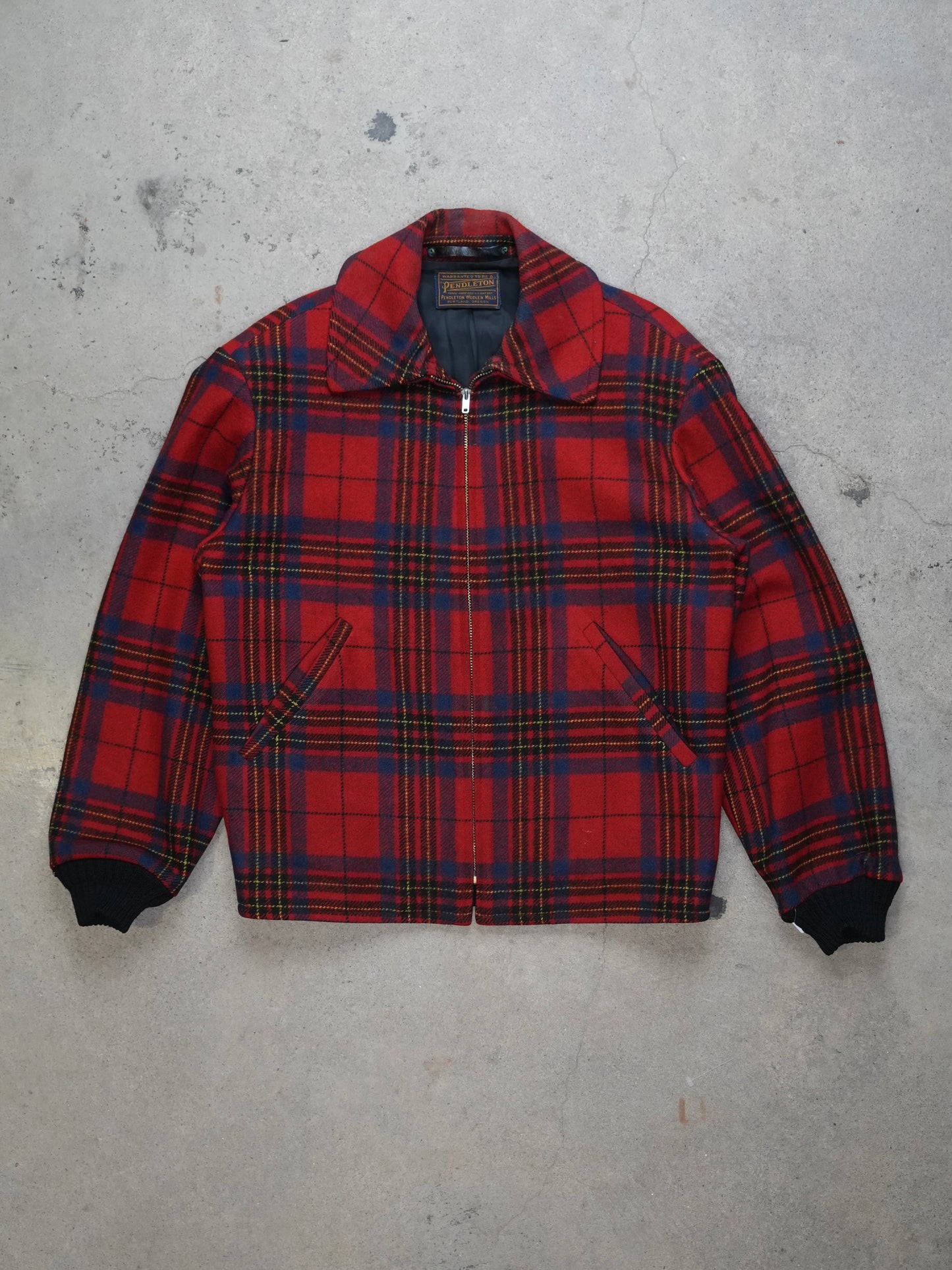 1990S - PENDELTON PLAID CROPPED WOOL JACKET