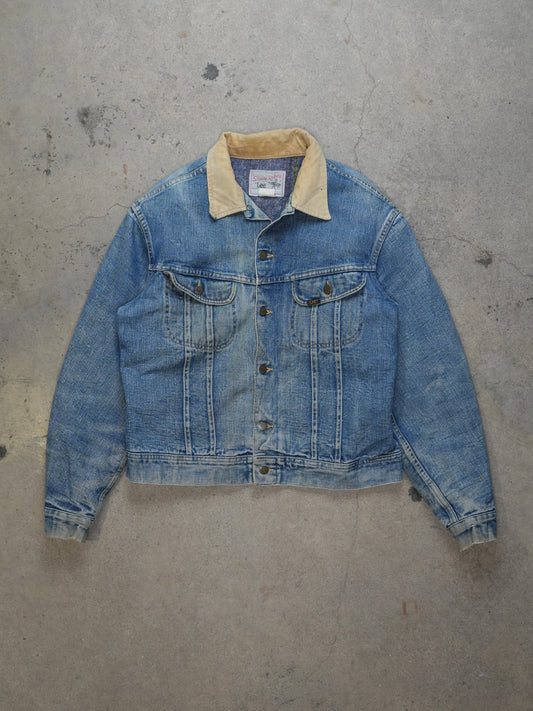 1970S - LEE STORM RIDER DENIM JACKET CORDUROY COLAR