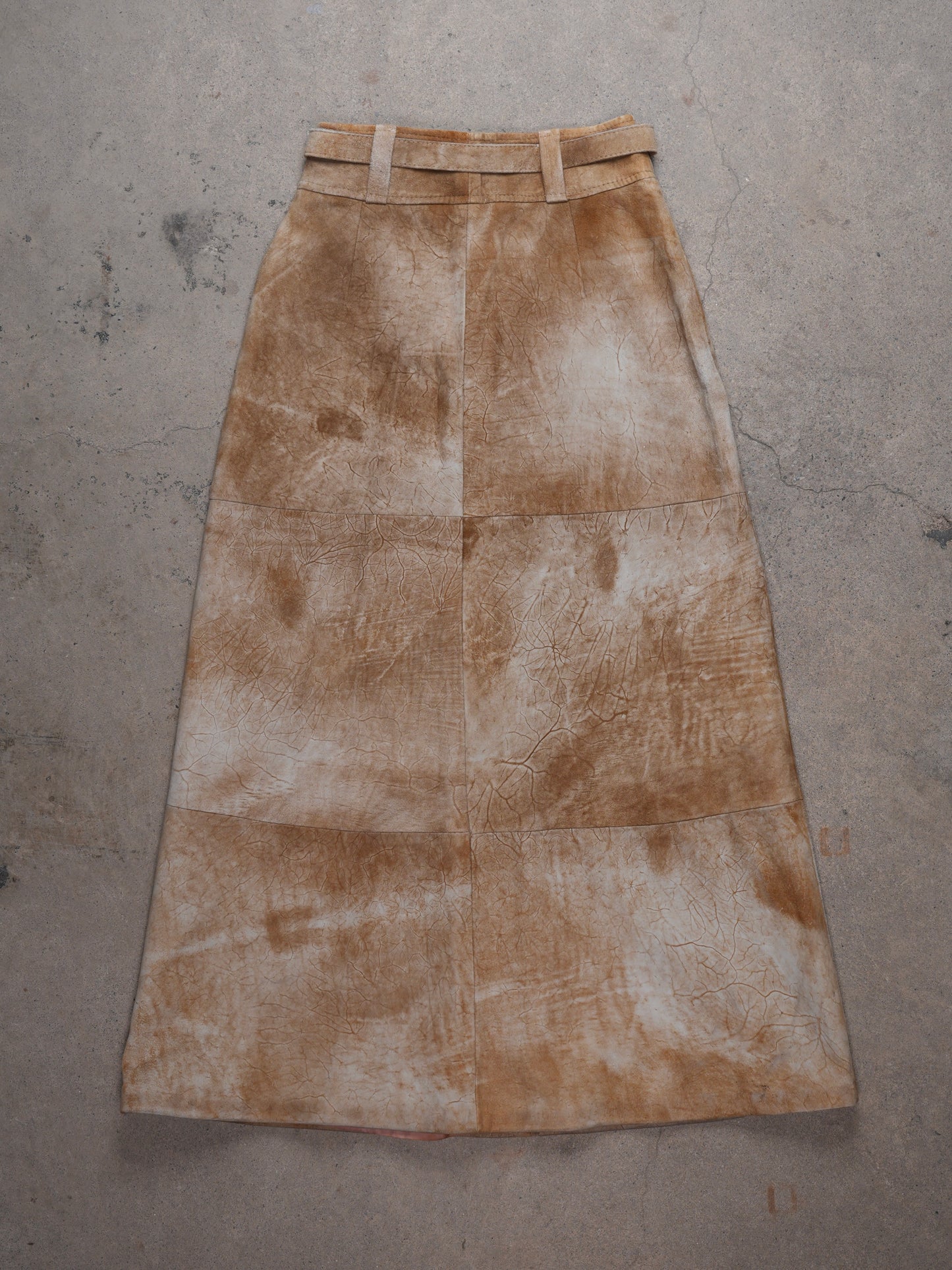 1970S - SUEDE MAXI SKIRT