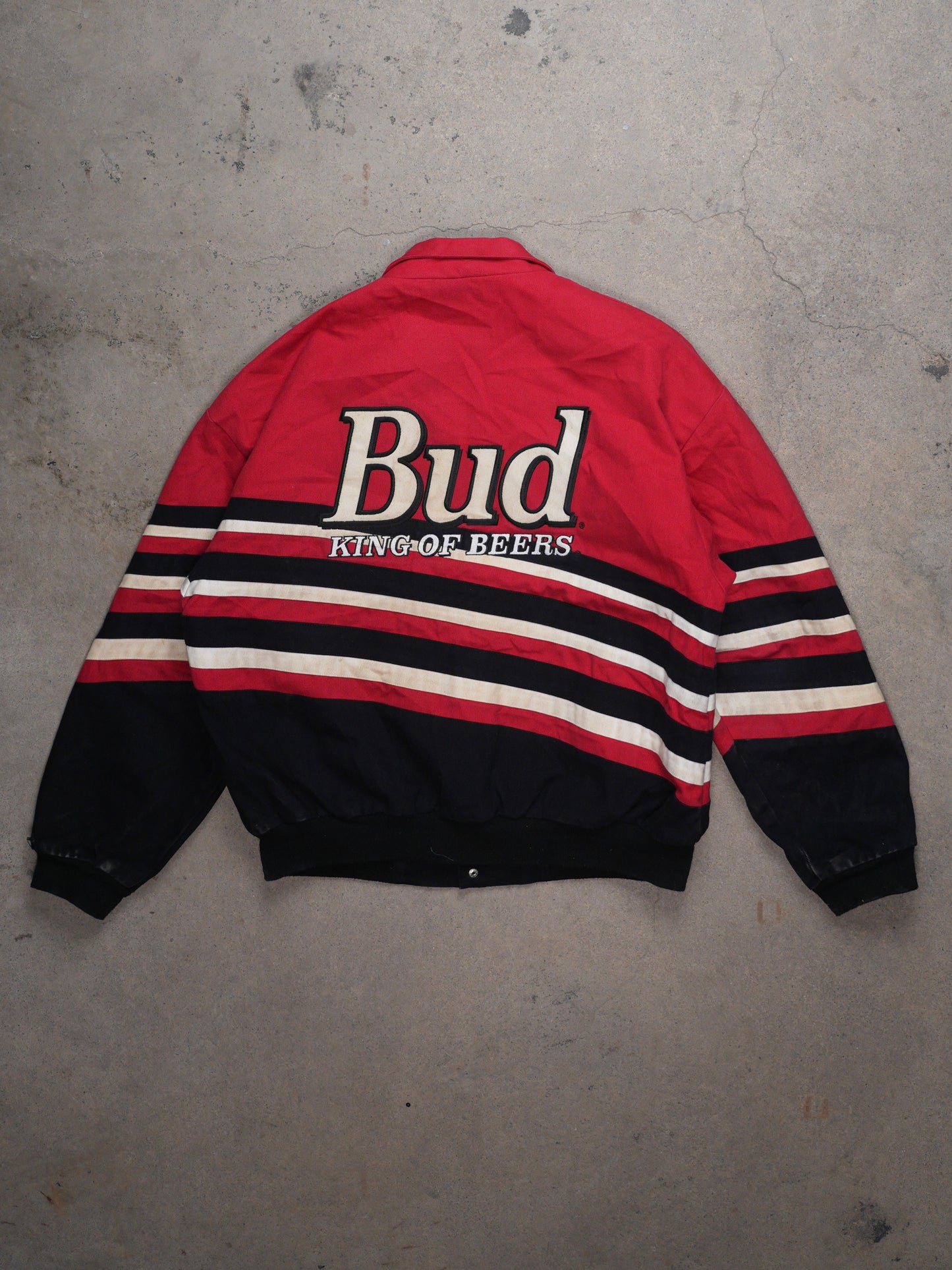 1990S/2000S - BUDWEISER "BUD KING OF BEERS" CHASE NASCAR JACKET