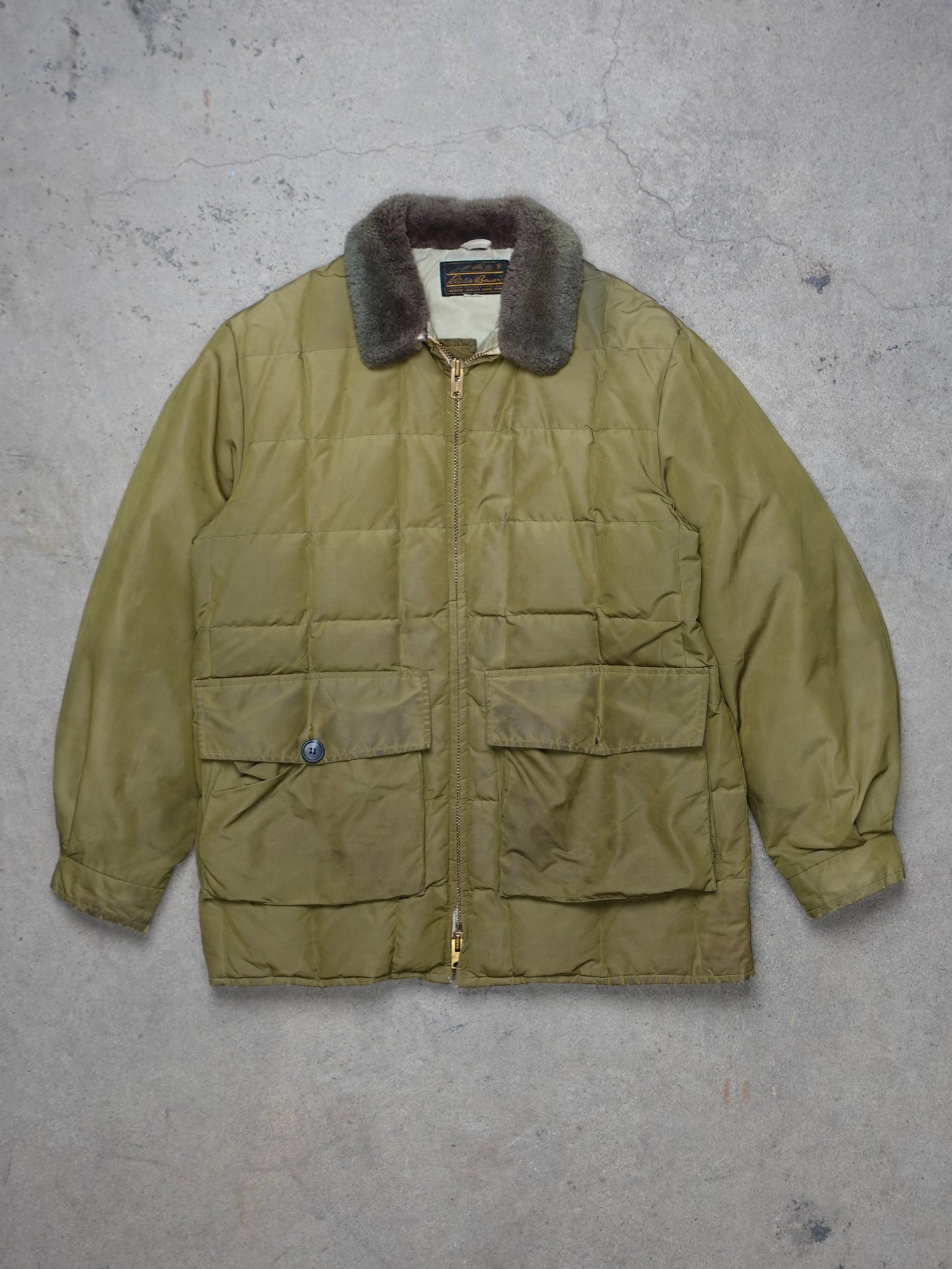 1960S/70S - EDDIE BAUER WAXED DOWN QUILTED JACKET