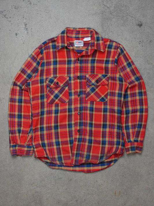 1980S - BIG BIKE PLAID FLANNEL SHIRT