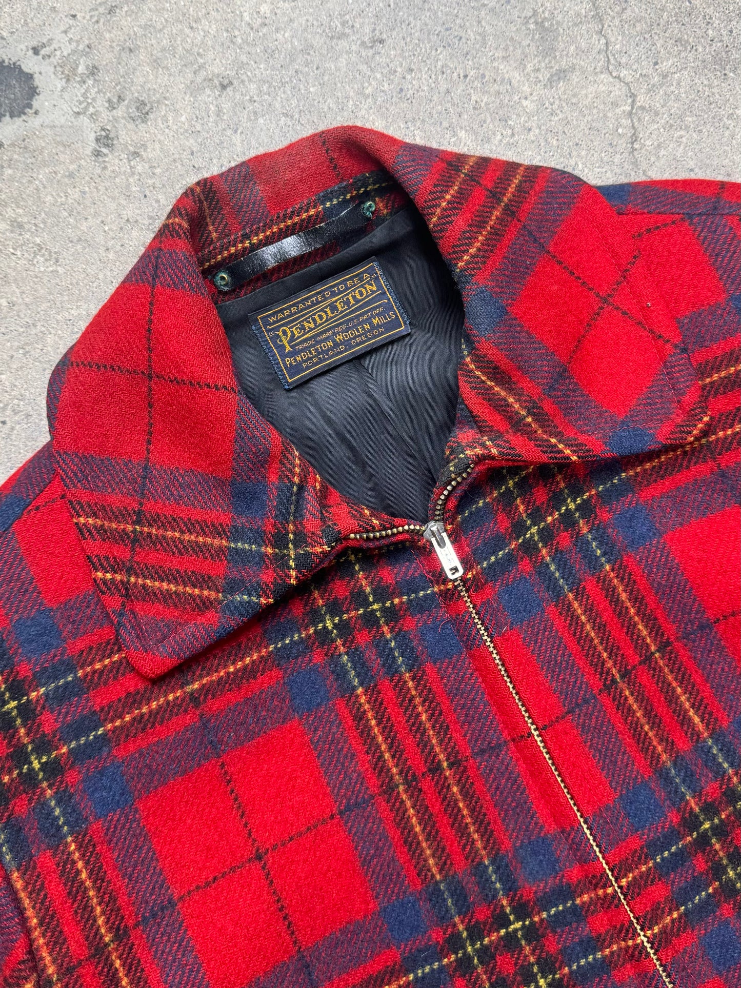 1990S - PENDELTON PLAID CROPPED WOOL JACKET