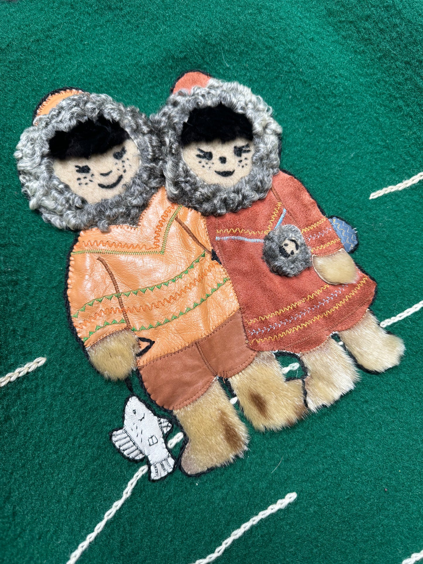 1960S/70S INUIT WOOL DUFFLE PARKA PENGUIN MOTIF