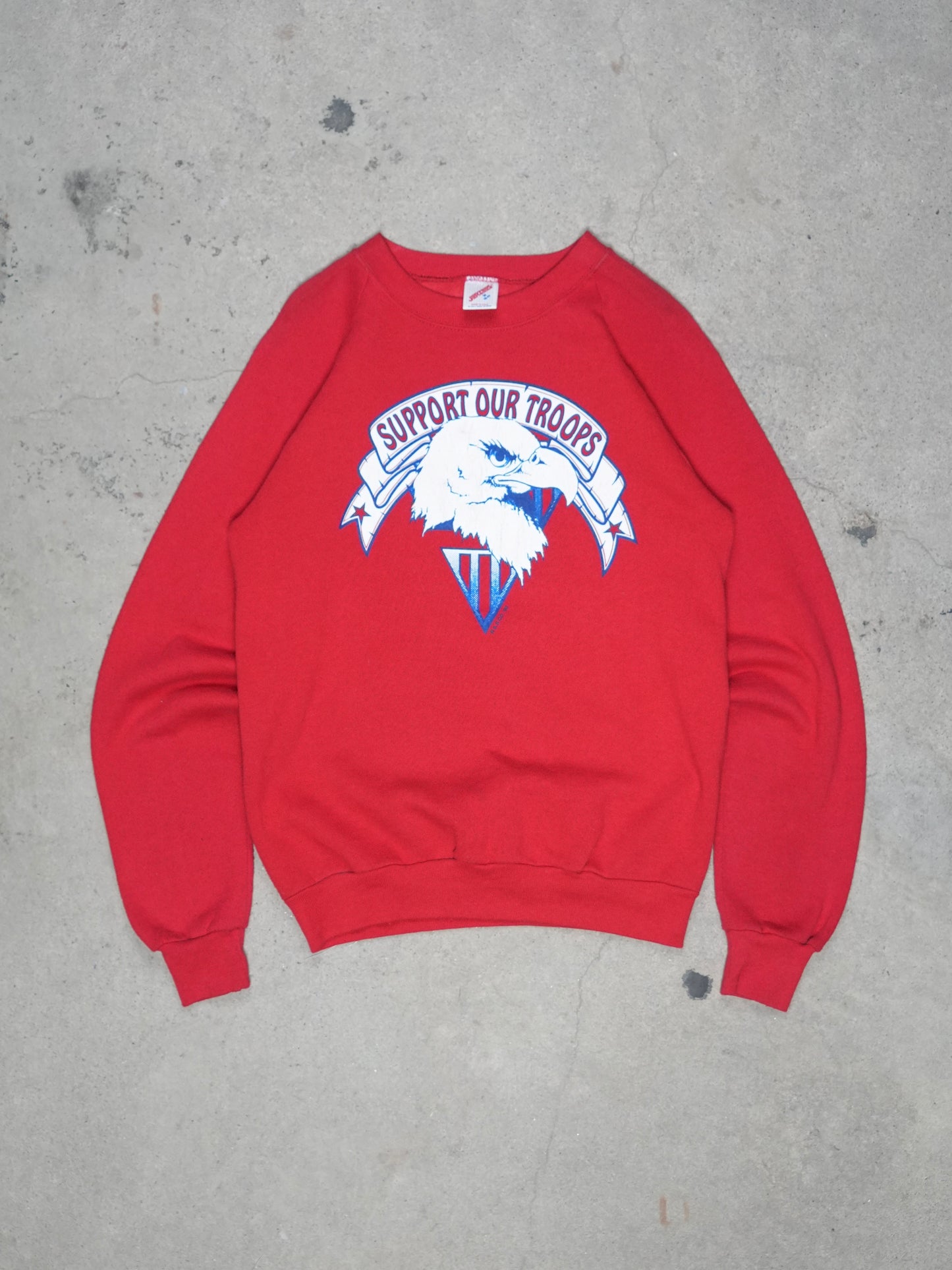 1990 - "SUPPORT OUR TROOPS" CREWNECK SWEATSHIRT