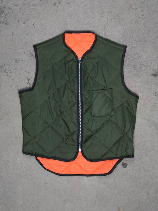 1980S - QUILTED REVERSIBLE HUNTING VEST