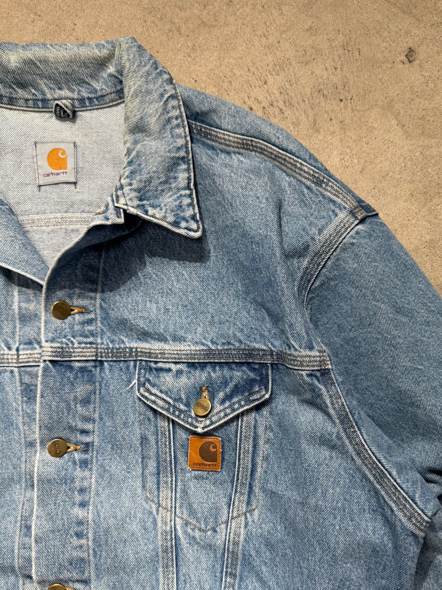 90S/2000S - CARHARTT DENIM TRUCKER JACKET