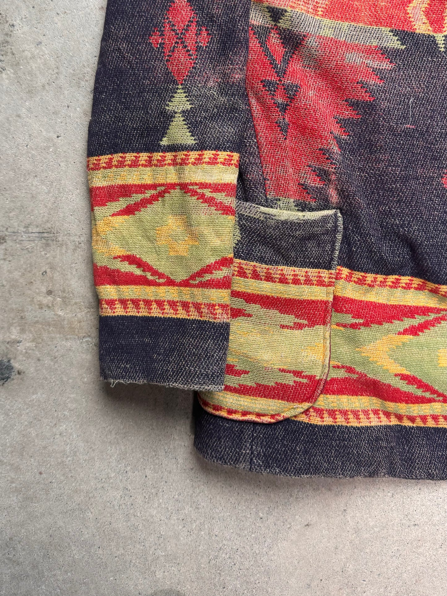 1960S - HANDMADE SOUTHWESTERN BLANKET JACKET