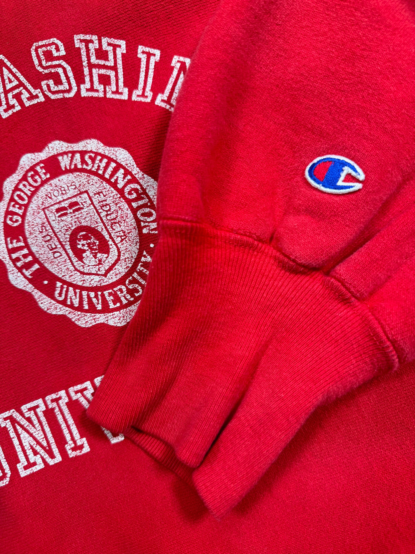 1990S - "GEORGE WASHINGTON UNIVERSITY" CHAMPION REVERSE WEAVE SWEATSHIRT