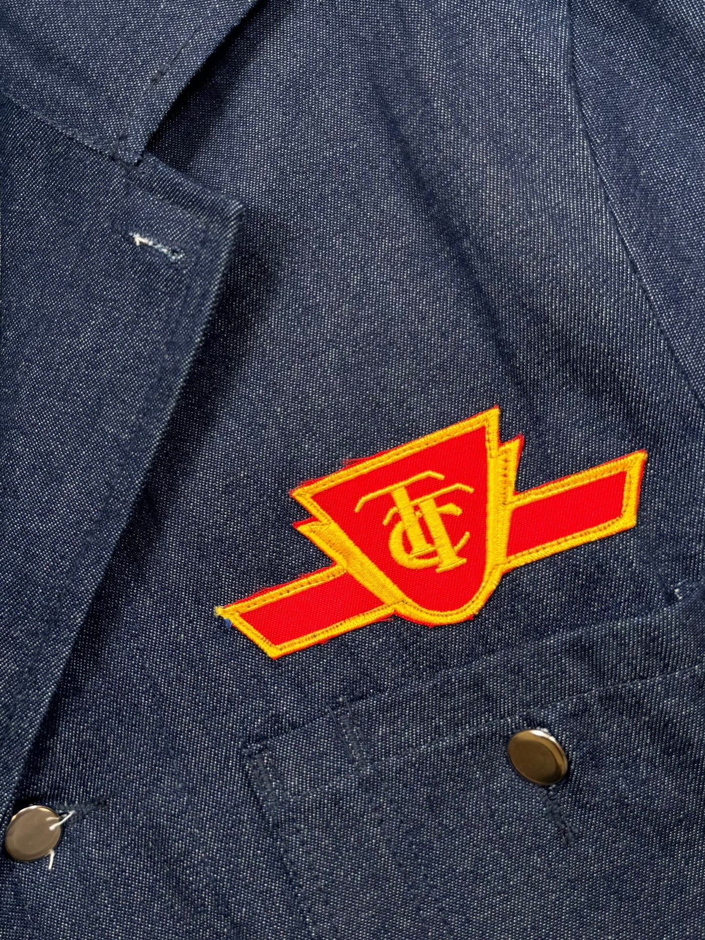 1990S - "TTC" TORONTO TRANSIT COMMISSION DENIM CHORE JACKET