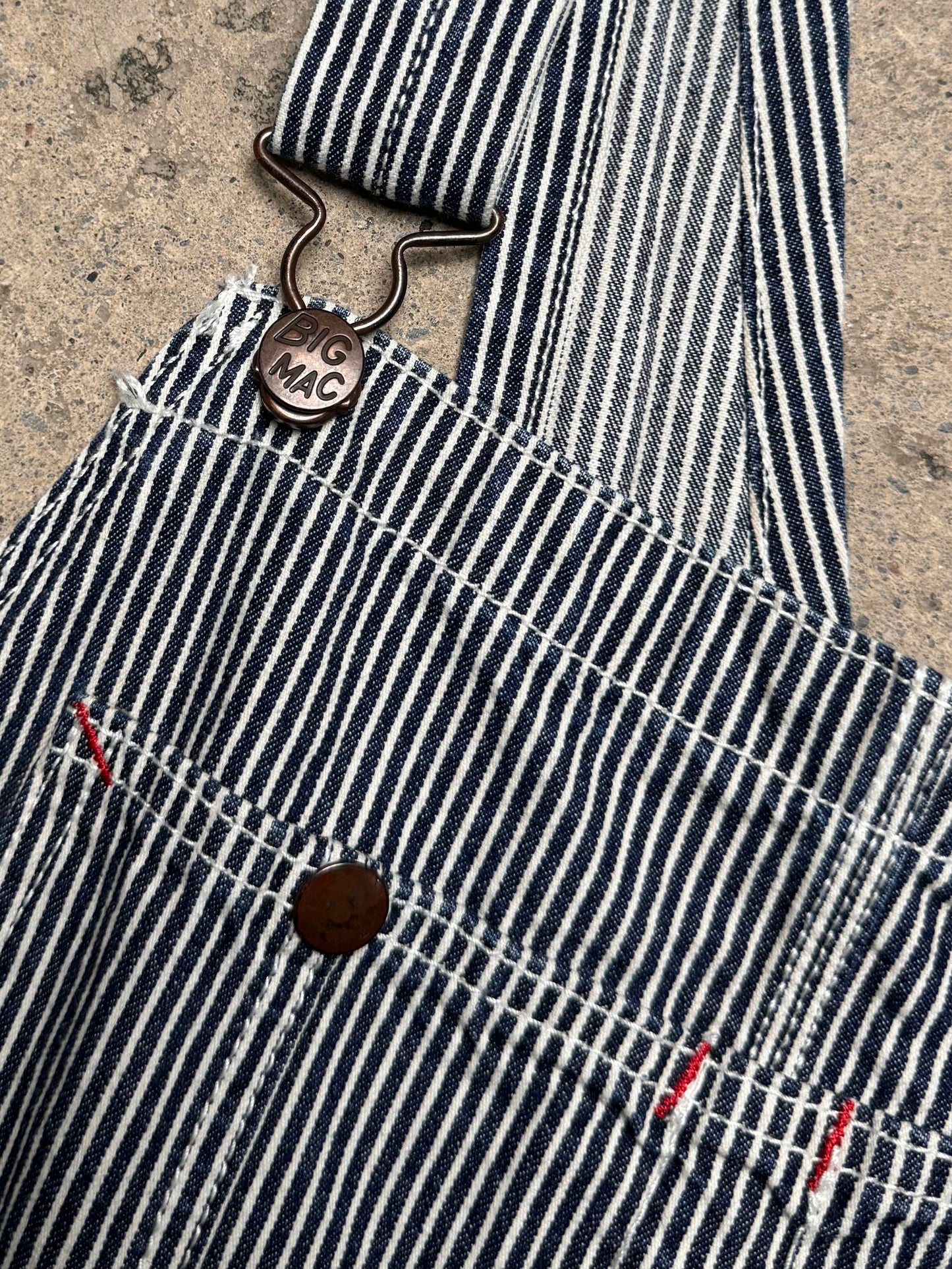 1990S - BIG MAC J.C. PENNY HICKORY STRIPE OVERALLS